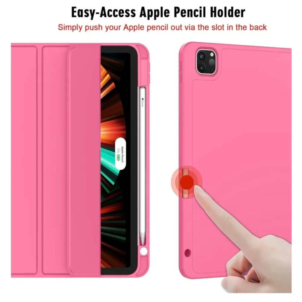 Ipad Pink Tablet Case with Pencil Holder